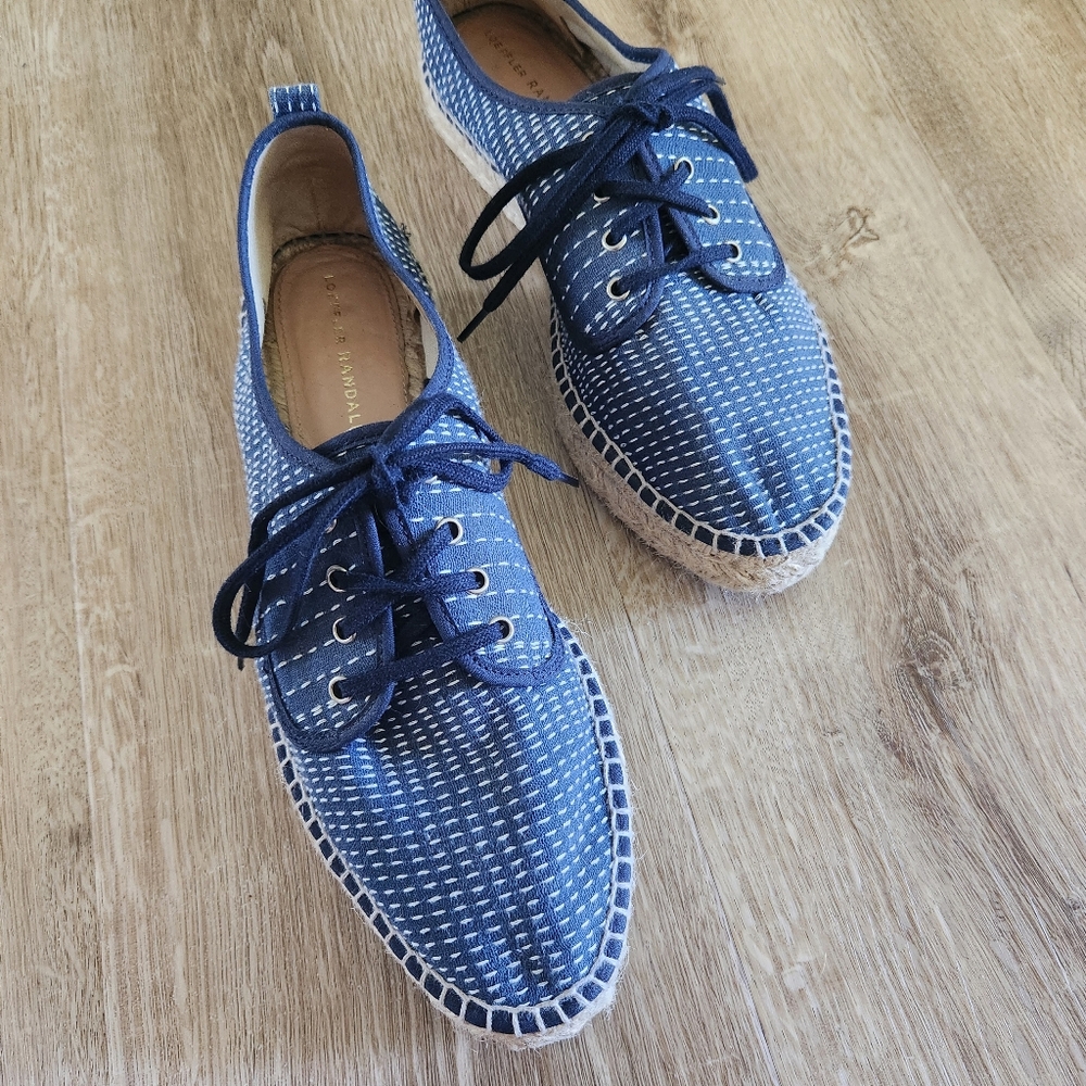 Loeffler Randall Women's Navy Blue Alfie Espadrille Sneakers - Picture 11 of 11